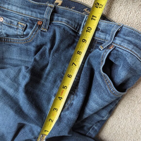 7 For All Mankind High Waist Josefina Straight Leg Stretch Jeans Women's 31 x 27 - Picture 13 of 13